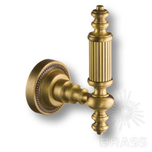 3506-12-013 Крючок однорожковый, латунь, эксклюзивная коллекция, цвет - старая бронза 3506-12-013 Крючок однорожковый, латунь, эксклюзивная коллекция, цвет - старая бронза