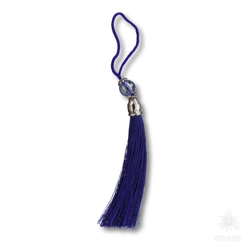 TASSEL-10-SAKS-COLOR Кисточки для мебельных ручек, синий/глянцевый хром