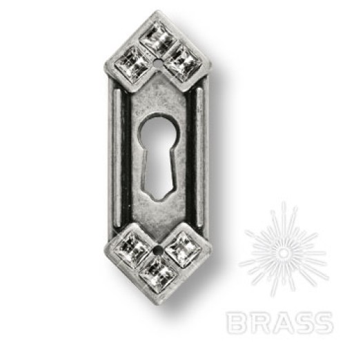 15.608.10.SWA.16 Ключевина декоративная со Swarovski, старое серебро
