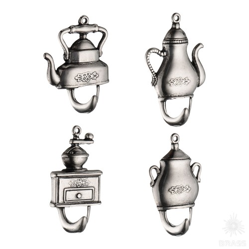 140087 Крючки для кухни, цвет серебро (4шт в комплекте)