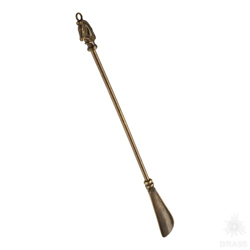 130676 Ложка для обуви "Лошадь" (большая), цвет бронза