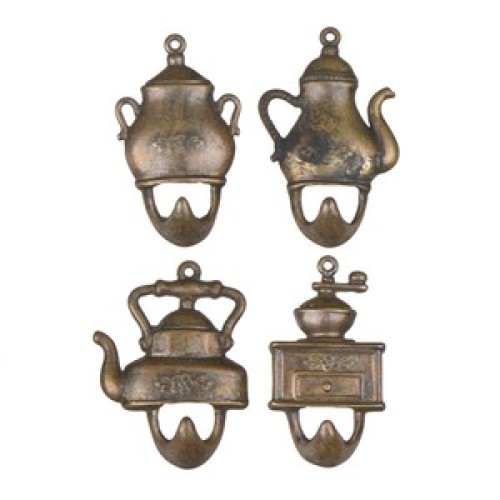 130087 Крючки для кухни, латунь (4шт в комплекте)