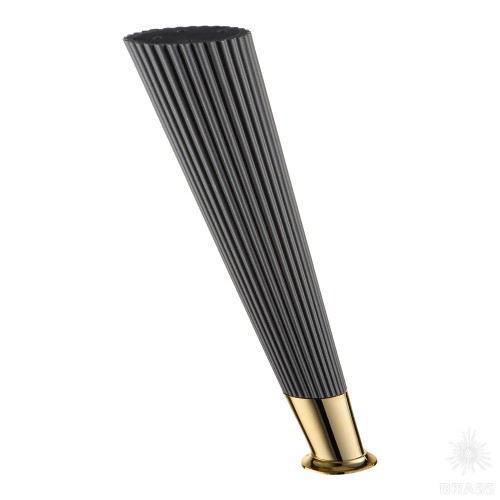 3510 0230 Matt Fume/Metalized Gold Опора мебельная SUIT, матовый серый/глянцевое золото 230 мм