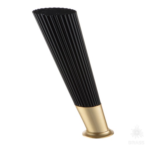 3510 0160 Matt Black/Gold Varak Опора мебельная SUIT, матовый чёрный+матовое золото 160 мм
