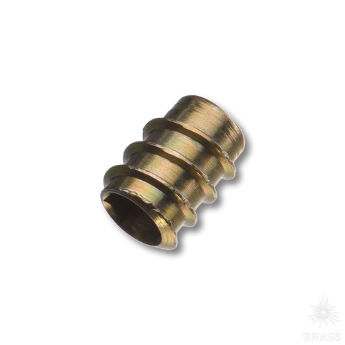 12.10.460-0 Втулка М6 х 13,5 мм с шестигранным отверстием, цамак, цвет жёлтый цинк