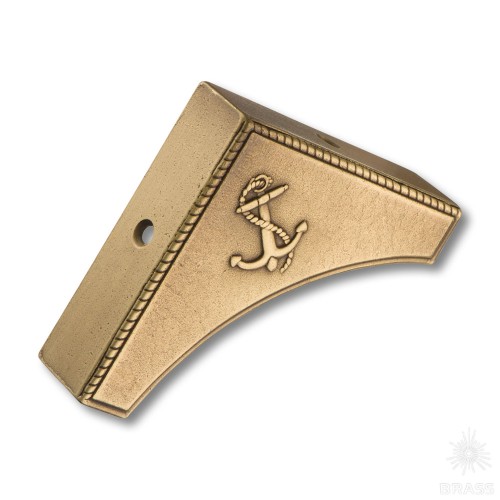 4411.0060.001 Накладка декоративная угловая морская коллекция, античная бронза