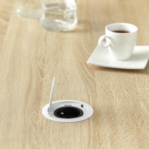 Встраиваемая розетка SFL Ring (1 розетка + 1 USB), черный