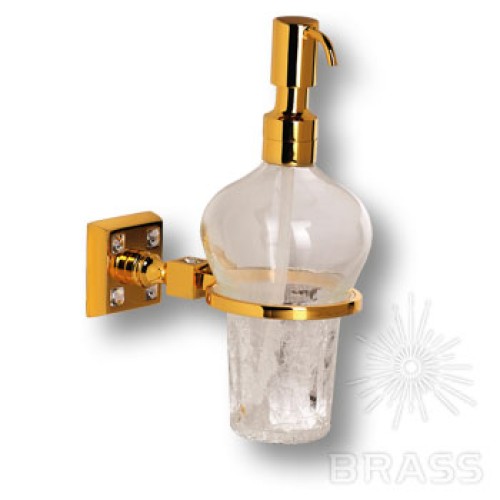 3517-72-003 Дозатор для мыла, латунь с кристаллами Swarovski, цвет - глянцевое золото