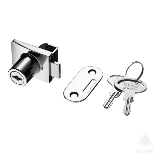 14.09.520-0 Замок SQUARE для стеклянной одностворчатой дверки, цвет глянцевый хром