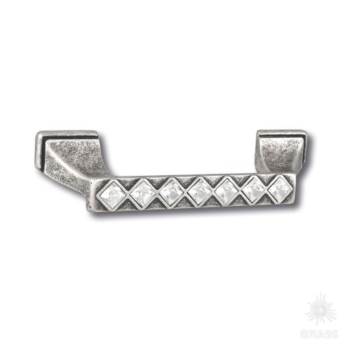 15.127.96.SWA.16 Ручка скоба с кристаллами Swarovski эксклюзивная коллекция, старое серебро 96 мм 15.127.96.SWA.16 Ручка скоба с кристаллами Swarovski эксклюзивная коллекция, старое серебро 96 мм