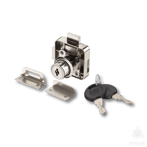 14.01.250-0 Накладной мебельный замок 850 с двумя ригелями, правый, никель 14.01.250-0 Накладной мебельный замок 850 с двумя ригелями, правый, никель