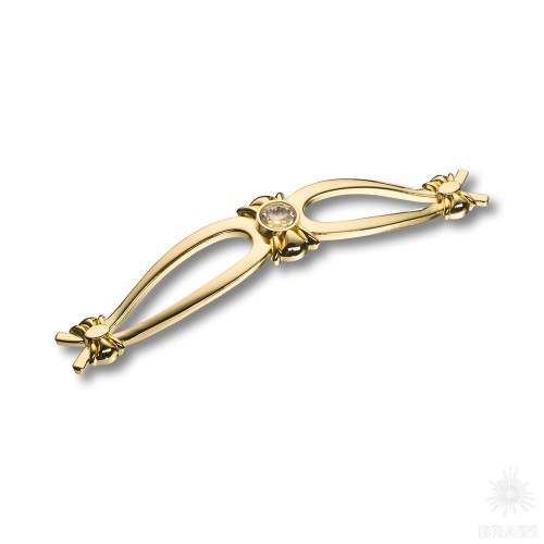 274-160-Gold Ручка скоба с кристаллами эксклюзивная коллекция, глянцевое золото 160 мм 274-160-Gold Ручка скоба с кристаллами эксклюзивная коллекция, глянцевое золото 160 мм