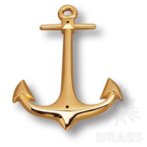 4424.0132.024 Накладка декоративная в форме якоря морская коллекция, глянцевое золото