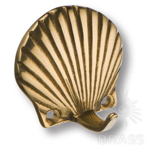 00097 Крючок "Раковина", латунь 00097 Крючок "Раковина", латунь