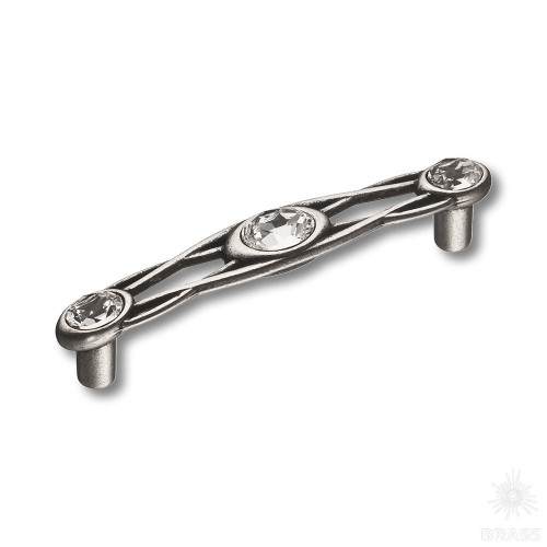 15.133.96.SWA.16 Ручка скоба с кристаллами Swarovski эксклюзивная коллекция, старое серебро 96 мм 15.133.96.SWA.16 Ручка скоба с кристаллами Swarovski эксклюзивная коллекция, старое серебро 96 мм