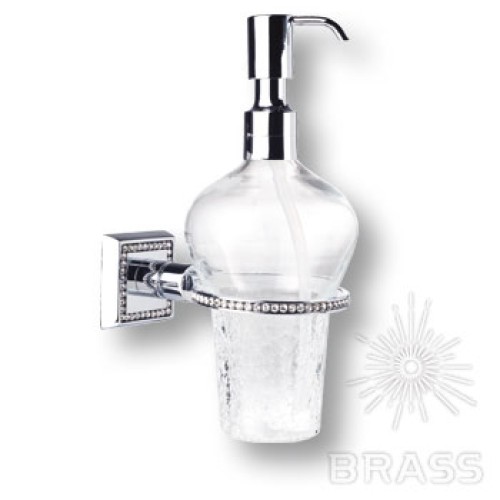 3517-75-005 Дозатор для мыла, латунь с кристаллами Swarovski, цвет - глянцевый хром