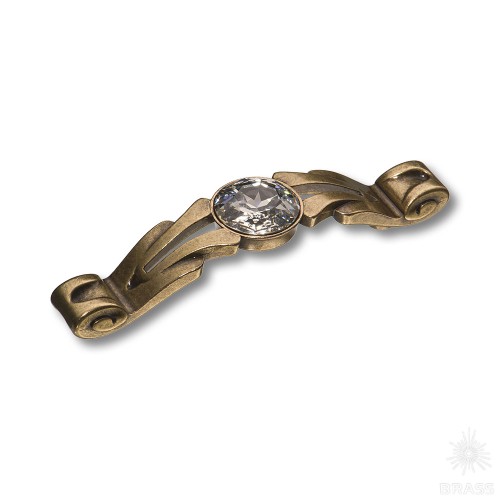 15.166.96.SWA.12 Ручка скоба с кристаллами Swarovski эксклюзивная коллекция, античная бронза 96 мм 15.166.96.SWA.12 Ручка скоба с кристаллами Swarovski эксклюзивная коллекция, античная бронза 96 мм