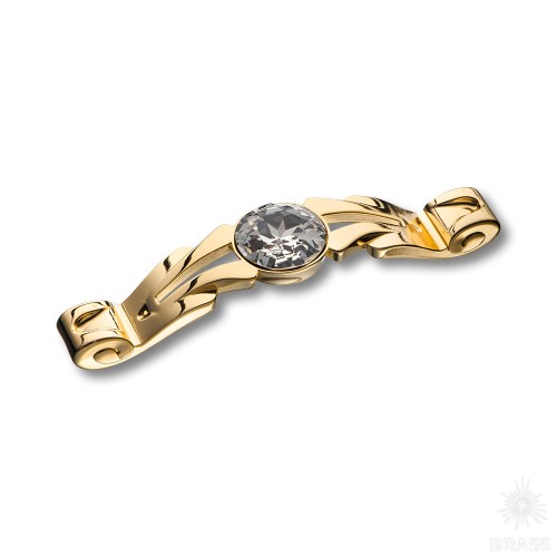 15.166.96.SWA.19 Ручка скоба с кристаллами Swarovski эксклюзивная коллекция, глянцевое золото 96 мм 15.166.96.SWA.19 Ручка скоба с кристаллами Swarovski эксклюзивная коллекция, глянцевое золото 96 мм