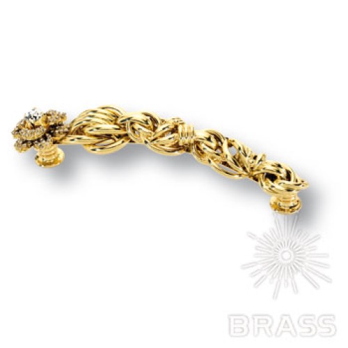 TU 128 PSWA 19 Ручка скоба с кристаллами Swarovski, эксклюзивная коллекция, глянцевое золото 128 мм TU 128 PSWA 19 Ручка скоба с кристаллами Swarovski, эксклюзивная коллекция, глянцевое золото 128 мм