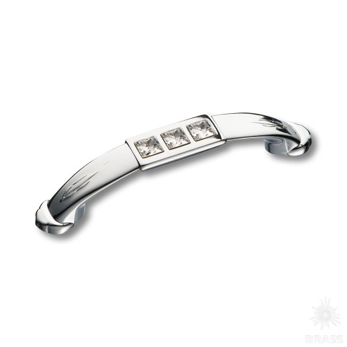 15.129.96 SWA 07 Ручка скоба с кристаллами Swarovski эксклюзивная коллекция, глянцевый хром 96 мм 15.129.96 SWA 07 Ручка скоба с кристаллами Swarovski эксклюзивная коллекция, глянцевый хром 96 мм