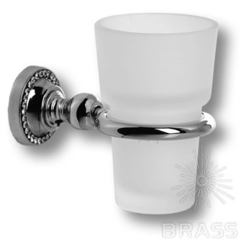 3515-71-005 Держатель для зубных щеток, латунь с кристаллами Swarovski, цвет - глянцевый хром