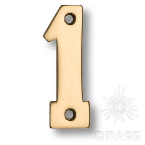 700200-7010179 Номер на дверь, цифра "1", латунь