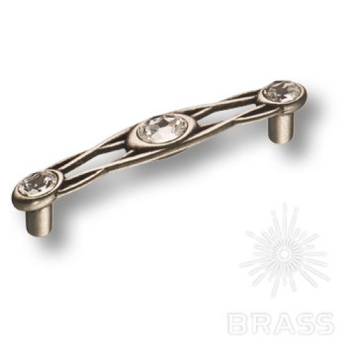 15.133.64.SWA.16 Ручка скоба с кристаллами Swarovski эксклюзивная коллекция, старое серебро 64 мм 15.133.64.SWA.16 Ручка скоба с кристаллами Swarovski эксклюзивная коллекция, старое серебро 64 мм