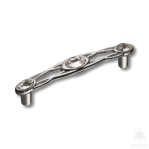 15.133.96.SWA.07 Ручка скоба с кристаллами Swarovski эксклюзивная коллекция, глянцевый хром 96 мм 15.133.96.SWA.07 Ручка скоба с кристаллами Swarovski эксклюзивная коллекция, глянцевый хром 96 мм