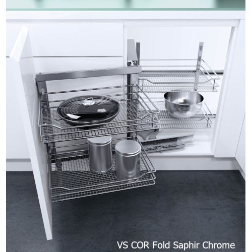 Волшебный угол VS COR® Fold, 450-600 мм, Saphir, хром, левый Волшебный угол VS COR® Fold, 450-600 мм, Saphir, хром, левый