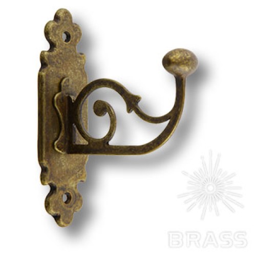 131311 Крючок для ванной комнаты, латунь,цвет - старая бронза 131311 Крючок для ванной комнаты, латунь,цвет - старая бронза