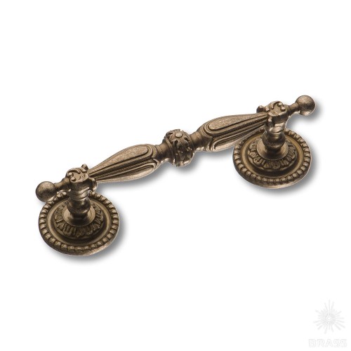 042313M Ручка скоба классика, латунь, полированная сталь 92 мм 042313M Ручка скоба классика, латунь, полированная сталь 92 мм