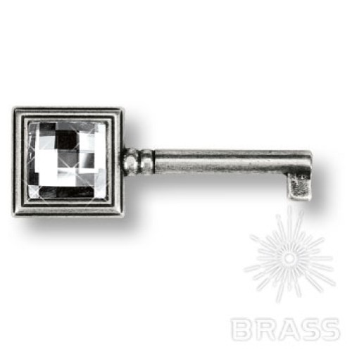 15.511.42.SWA.16 Ключ с кристаллом Swarovski, старое серебро