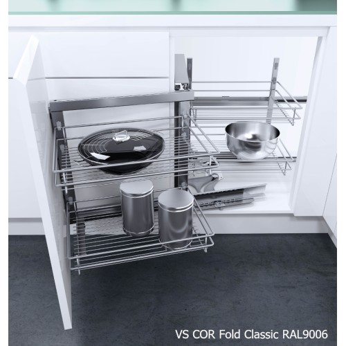 Волшебный угол VS COR® Fold, 400 мм, Classic, хром, левый Волшебный угол VS COR® Fold, 400 мм, Classic, хром, левый