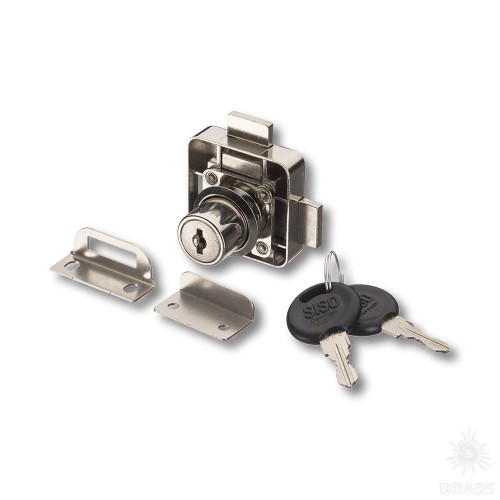 14.01.251-0 Накладной мебельный замок 850 с двумя ригелями, левый, никель 14.01.251-0 Накладной мебельный замок 850 с двумя ригелями, левый, никель