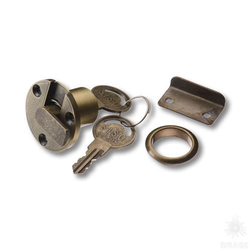 14.07.141-0 Замок мебельный врезной, цамак, цвет бронза