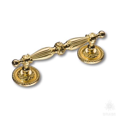 042313L Ручка скоба классика, латунь, цвет покрытия глянцевая латунь 92 мм 042313L Ручка скоба классика, латунь, цвет покрытия глянцевая латунь 92 мм