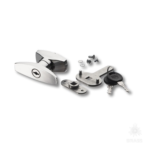 14.08.055-1 Замок с Т-образной ручкой T-44, глянцевый хром