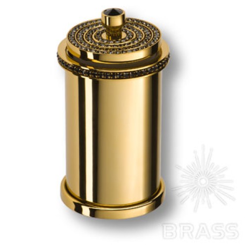 3505-78-320 Держатель для зуб. щеток,латунь с чёрными кристаллами Swarovski, цвет - глянцевое золото 3505-78-320 Держатель для зуб. щеток,латунь с чёрными кристаллами Swarovski, цвет - глянцевое золото