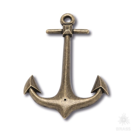 4424.0132.002 Накладка декоративная в форме якоря морская коллекция, старая бронза
