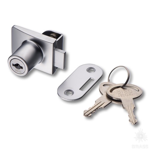 14.09.526-0 Замок SQUARE для стеклянной дверки, цвет алюминий