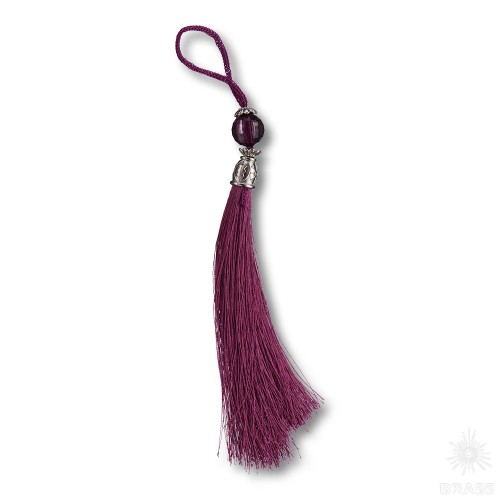 TASSEL-10-FUCHIA Кисточки для мебельных ручек, малиновый/глянцевый хром