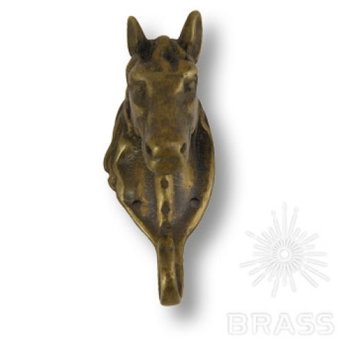 130096 Вешалка "Голова коня", латунь
