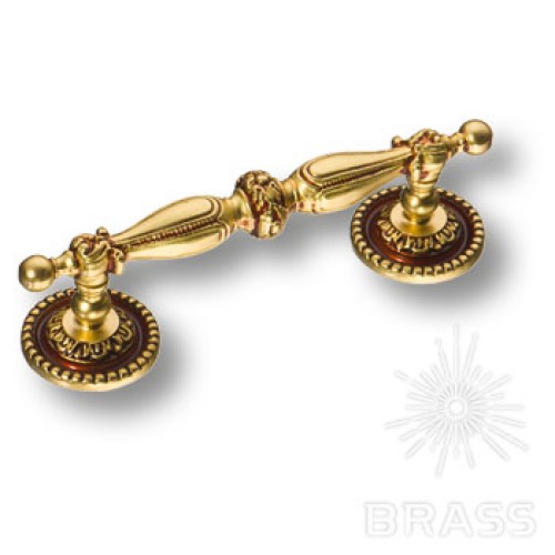 042319H Ручка скоба классика, латунь, цвет покрытия французское золото 139 мм 042319H Ручка скоба классика, латунь, цвет покрытия французское золото 139 мм