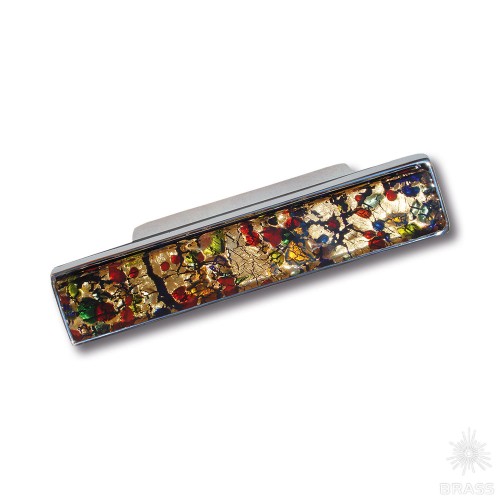 EF266407 Ручка скоба эксклюзивная коллекция разноцветное муранское стекло , глянцевый хром 64 мм EF266407 Ручка скоба эксклюзивная коллекция разноцветное муранское стекло , глянцевый хром 64 мм