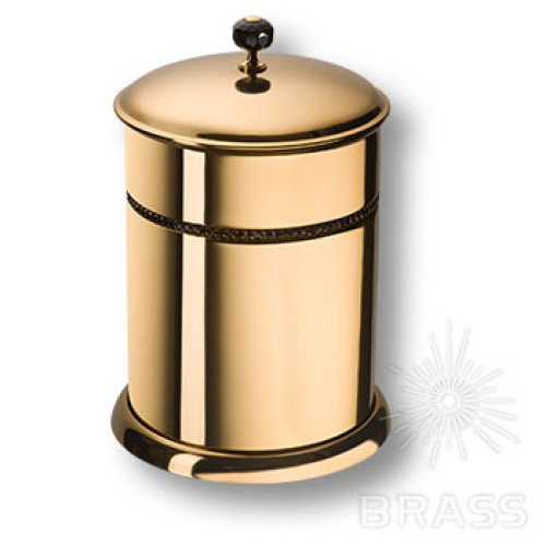 3512-71-320  Ведро, латунь с чёрными кристаллами Swarovski, цвет - глянцевое золото