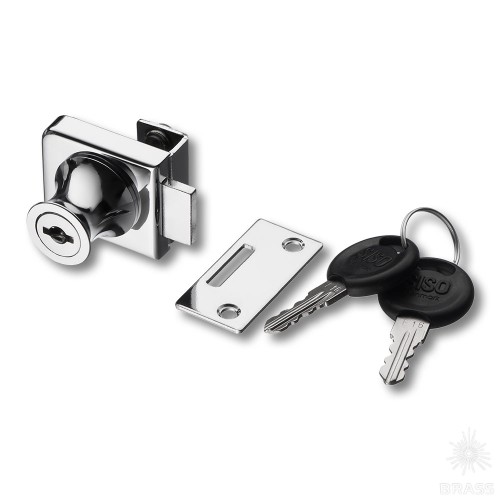 14.09.261-1 Замок VETRO для стеклянной дверки, глянцевый хром