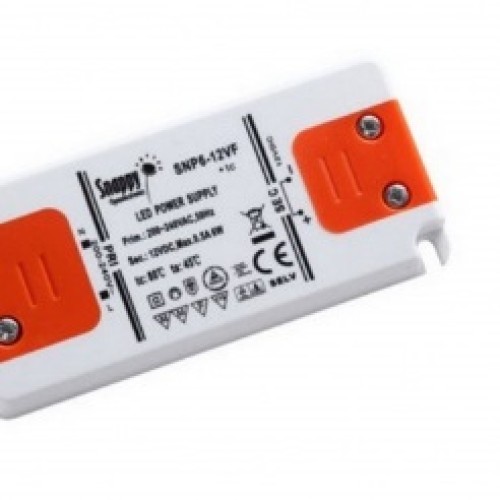 Трансформатор для подключения светодиодных светильников 12Vdc-6W/240V H=10mm SNP6-12VF Трансформатор для подключения светодиодных светильников 12Vdc-6W/240V H=10mm SNP6-12VF
