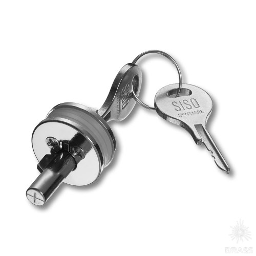 14.09.300-1 Замок C409 для раздвижных стеклянных дверей, цвет никель