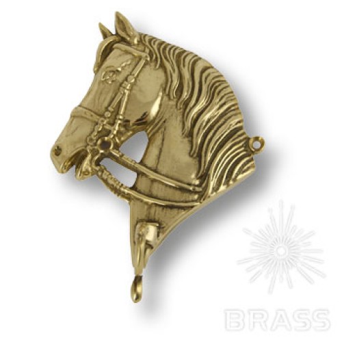 00095 Крючок для одежды "Лошадь", латунь 00095 Крючок для одежды "Лошадь", латунь