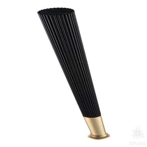 3510 0230 Matt Black/Gold Varak Опора мебельная SUIT, матовый чёрный/матовое золото 230 мм